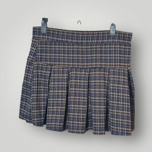 American Eagle Women's Small Mini‎ Skort Pleated Plaid Skirt with Shorts Pull On